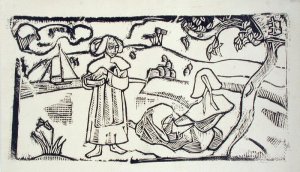 Women Hanging Laundry, from 'Les Brettoneries', 1889