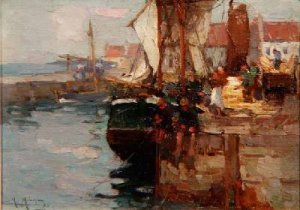 A Brother and Sister Playing 1915