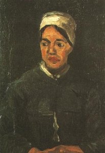 Peasant Woman Seated With White Cap