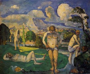 Bathers And Fisherman With A Line