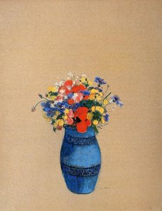 Vase Of Flowers   Pansies