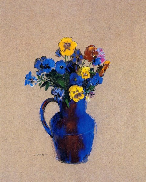 Vase Of Flowers   Pansies